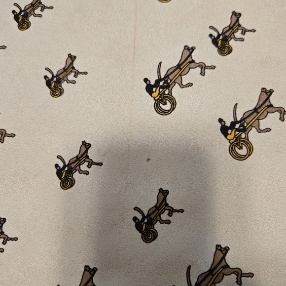 Vintage Paoli  Scarf Featuring Grand Circuit Horse Racinf Images - Picture 4 of 6